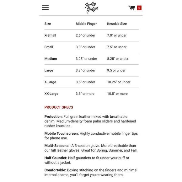 New. Indie Ridge  FULL GAUNTLET • BLACK leather. XXL Retails $84 - Picture 13 of 13